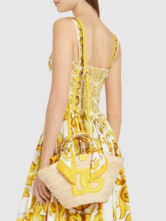 Dolce&Gabbana   Small Kendra straw tote bag 