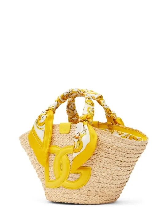 Dolce&Gabbana   Small Kendra straw tote bag 