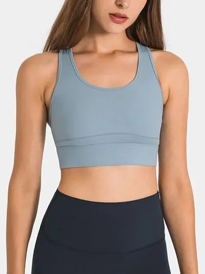 Double Take Round Neck Racerback Cropped Tank