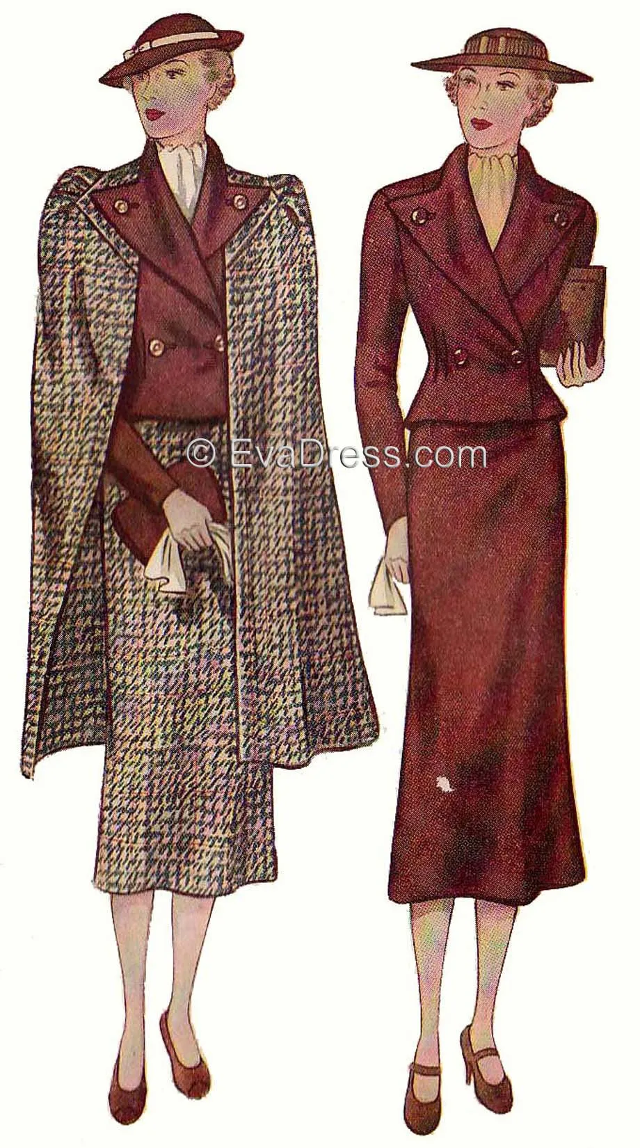 E-PATTERN 1936 Ladies' Three-Piece Ensemble  E2165