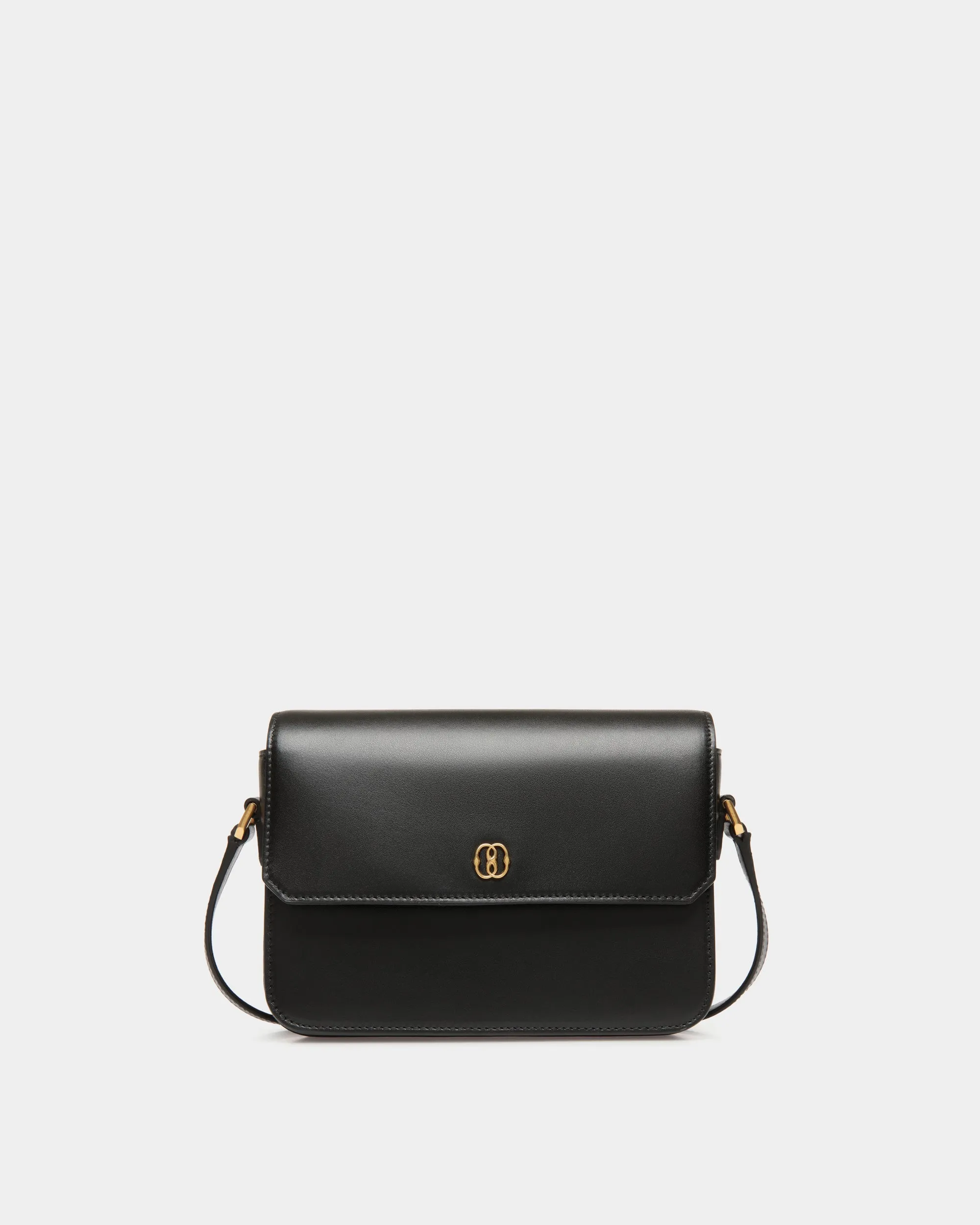 Emblem Small Crossbody Bag In Black Leather