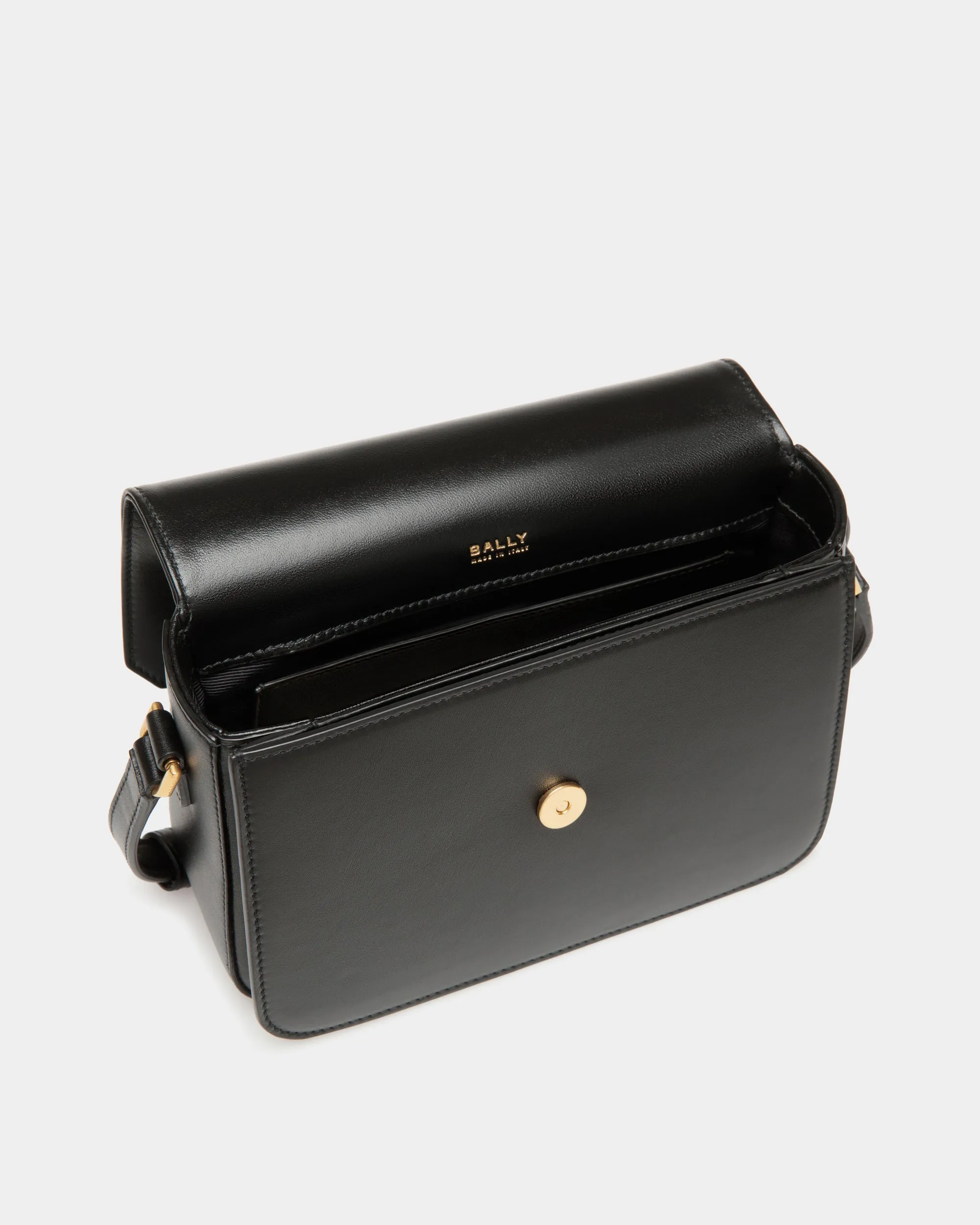 Emblem Small Crossbody Bag In Black Leather