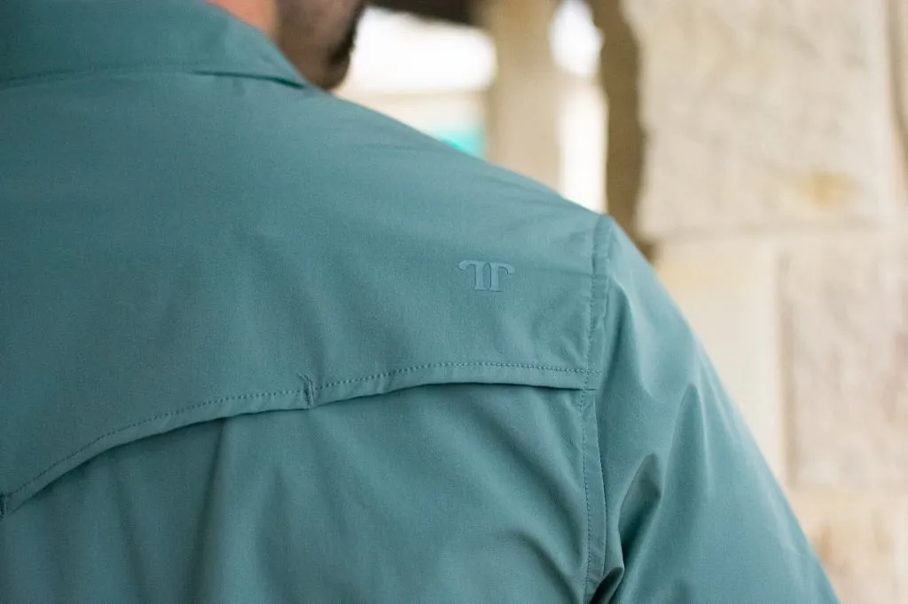 Ferrell Teal Short Sleeve Snap Shirt