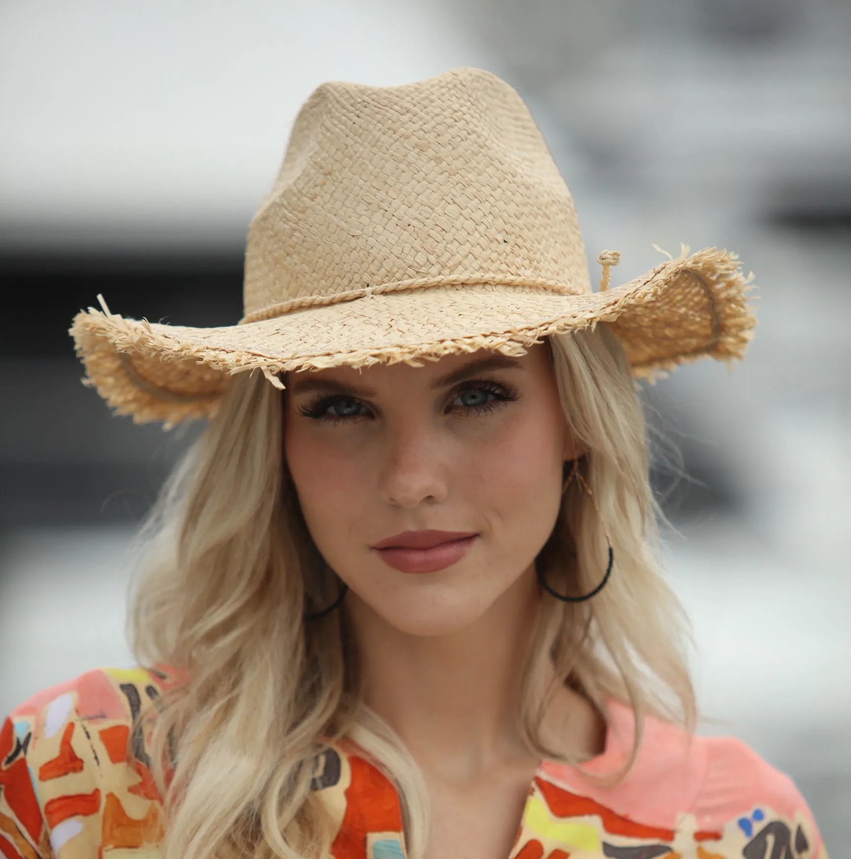 Fiston Fringe - Unisex Fedora Straw Hats with Raw Edge