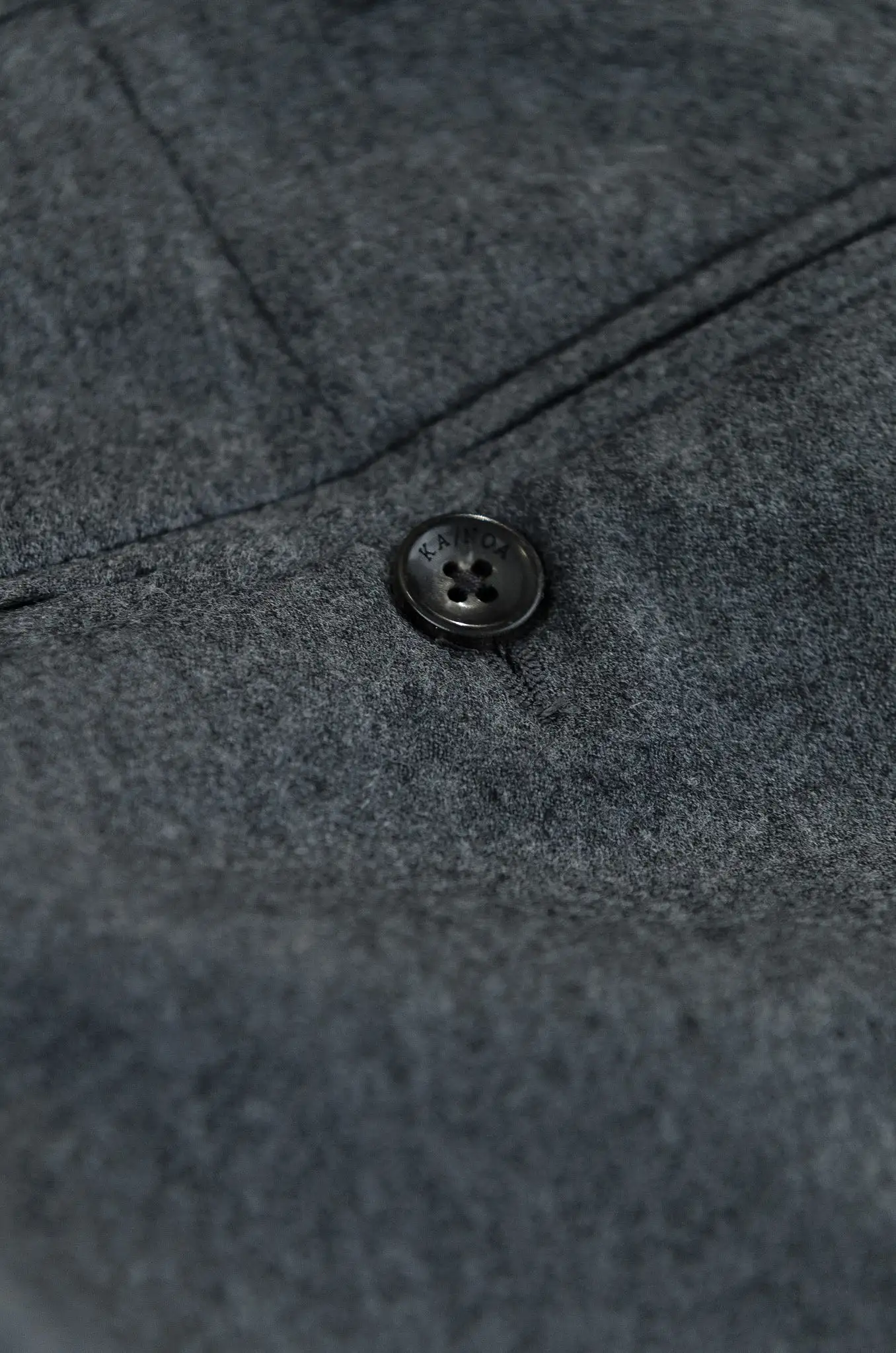 Flavien Chino Pants Cashmere and Wool (dark grey melange)