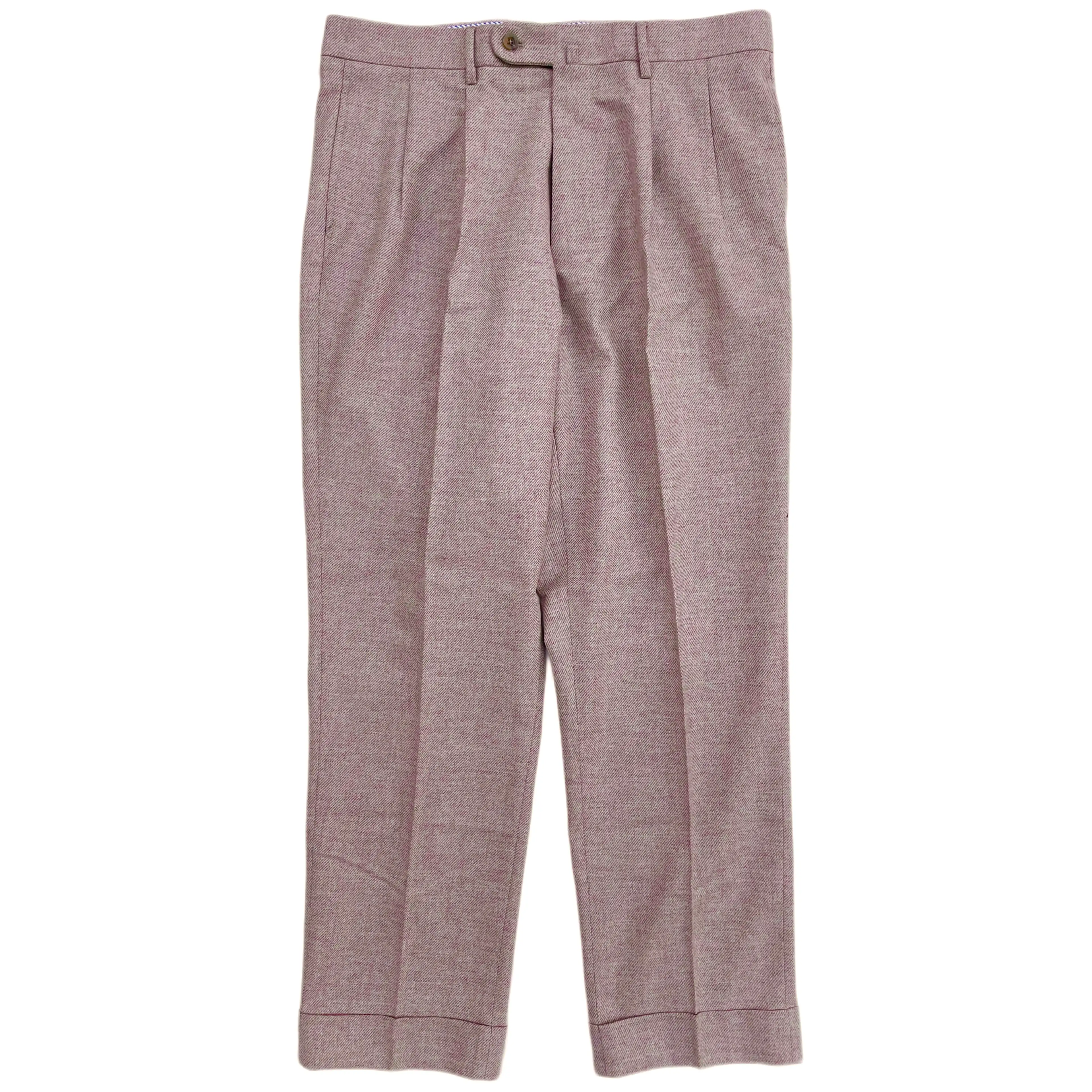 FRESH Wool 2 Pleates Chino Pants In Rose