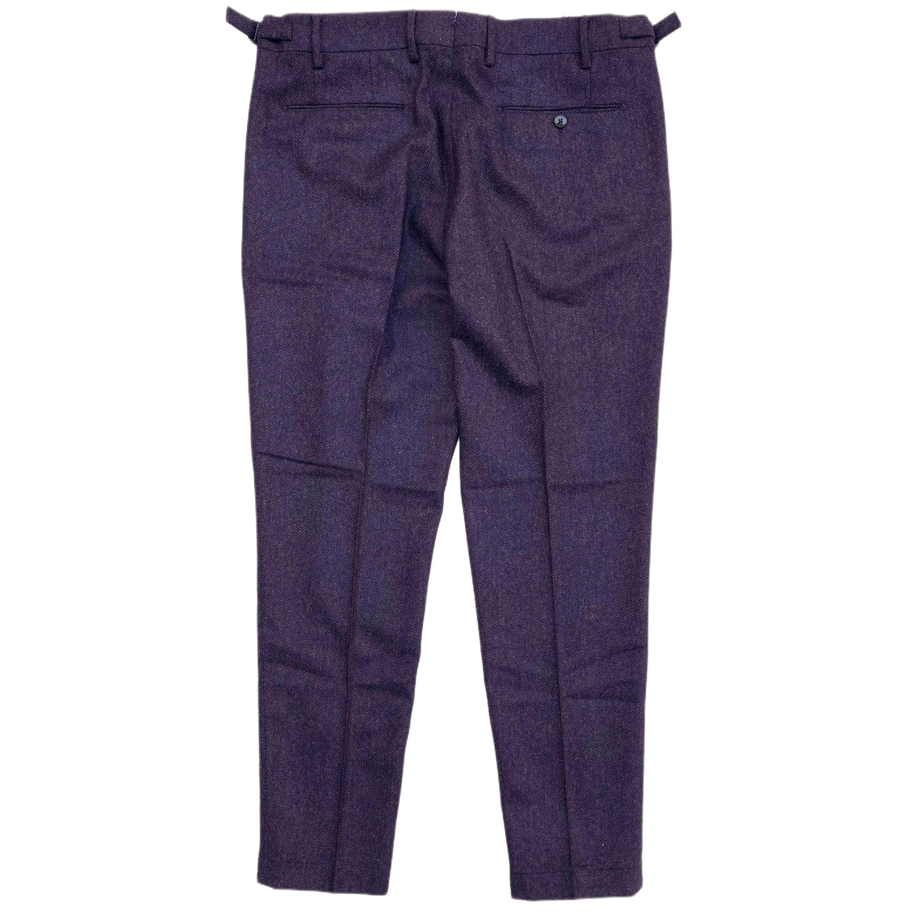 FRESH Wool Pleated Chino Pants In Purple