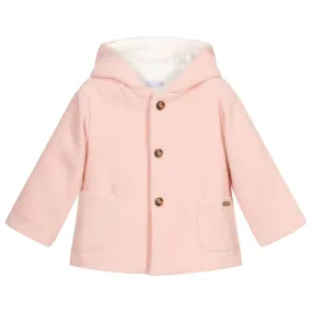 Girls Pink Hooded Coat