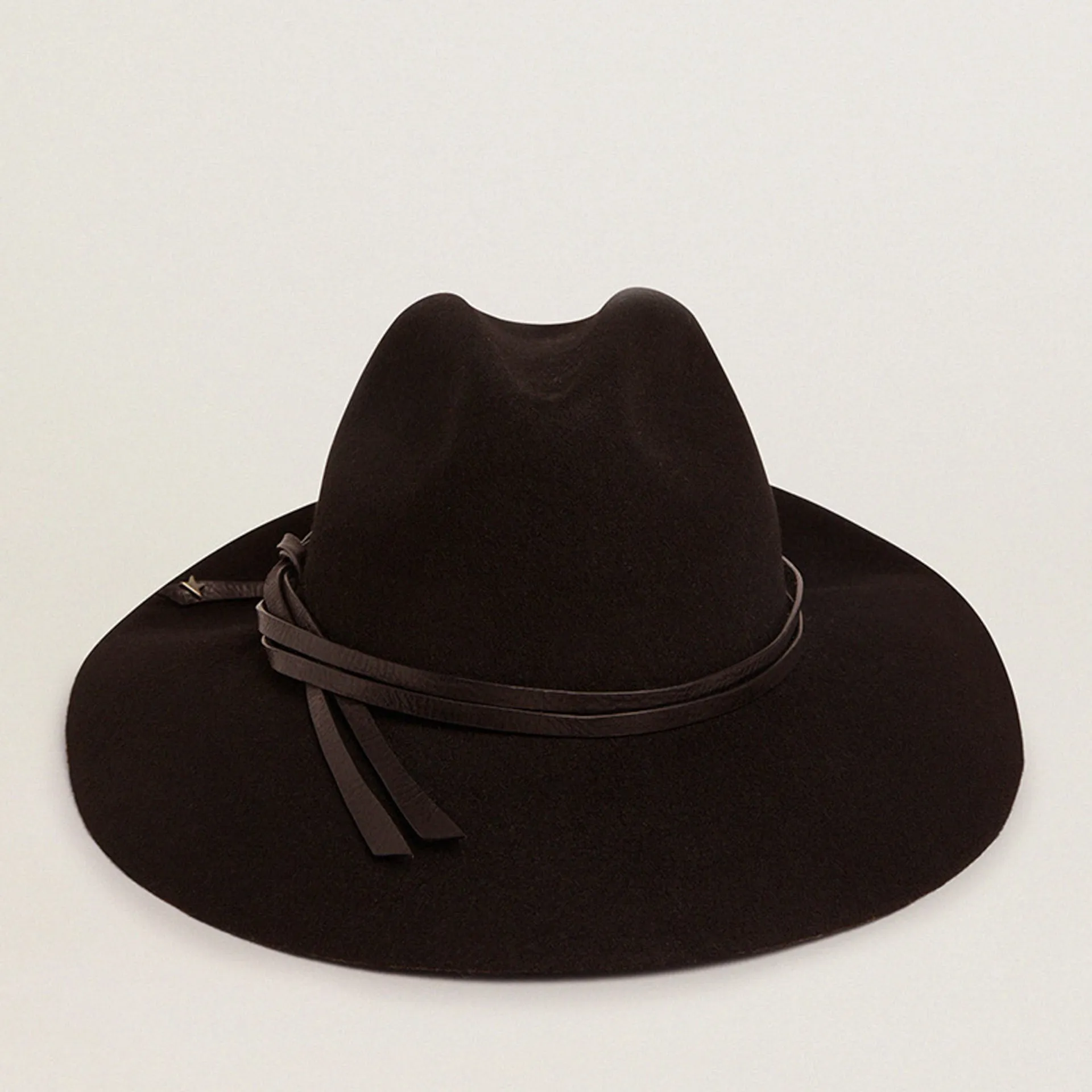 GOLDEN GOOSE CAPPELLO - GOLDEN FEDORA HAT - BLACK 