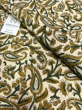 Hand block Printed pure cotton fabric