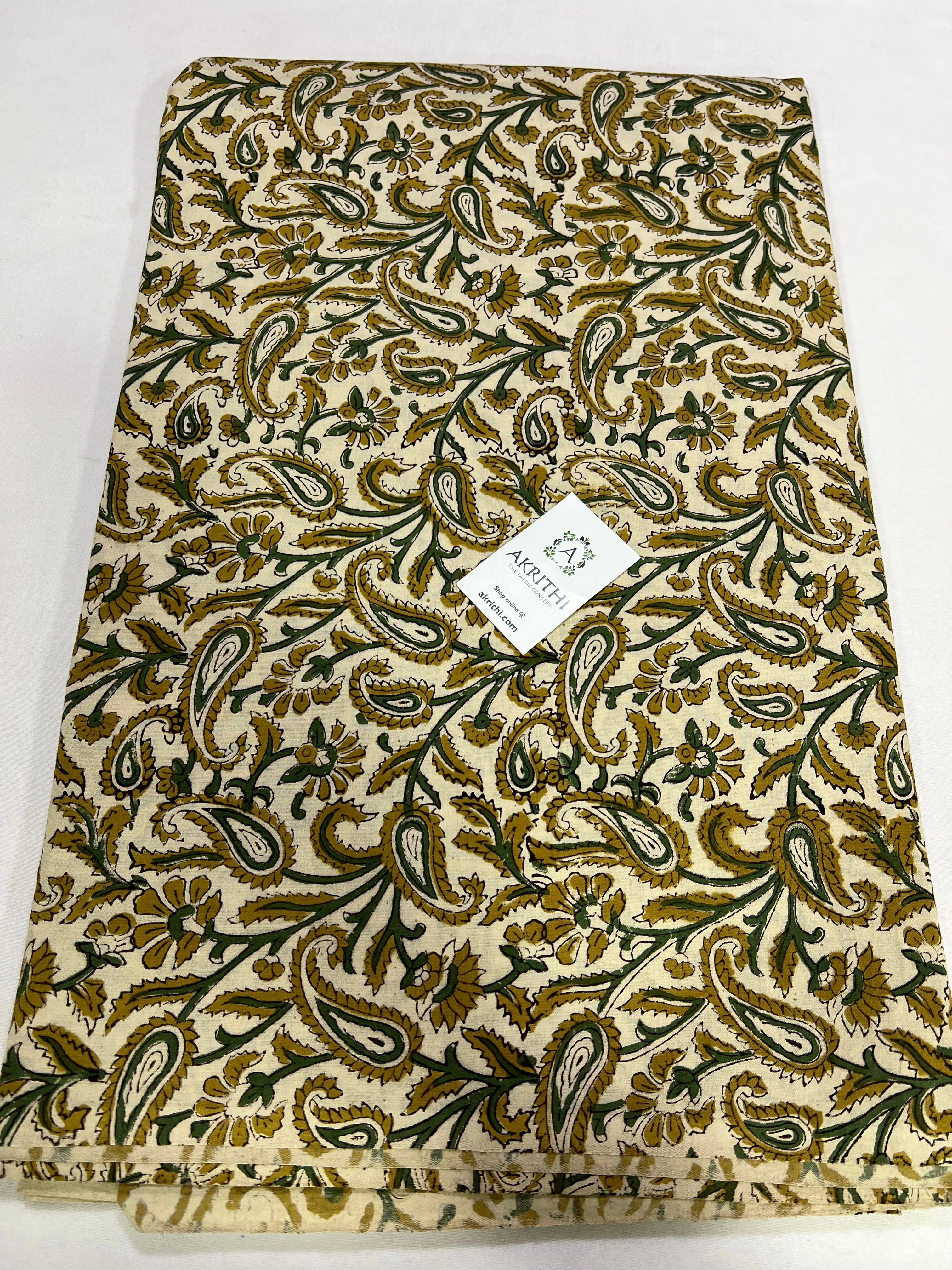 Hand block Printed pure cotton fabric