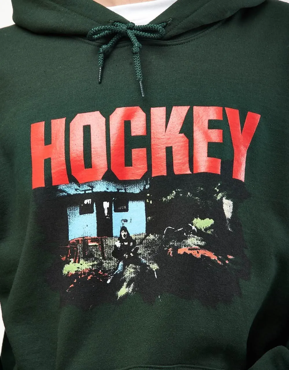 Hockey Raw Milk Pullover Hoodie - Forrest Green