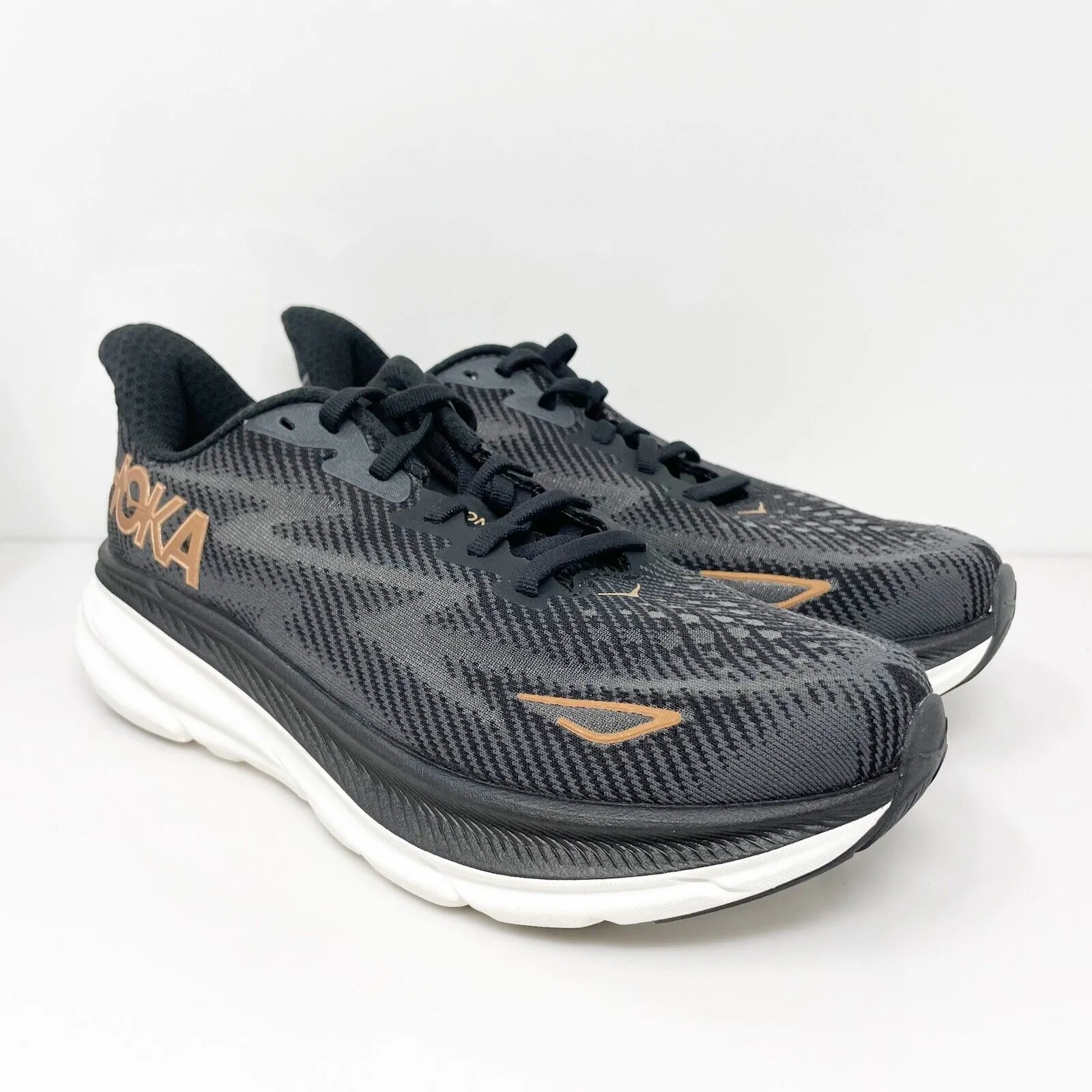 Hoka One One Womens Clifton 9 1132211 BCPPR Black Running Shoes Sneakers 6.5 D