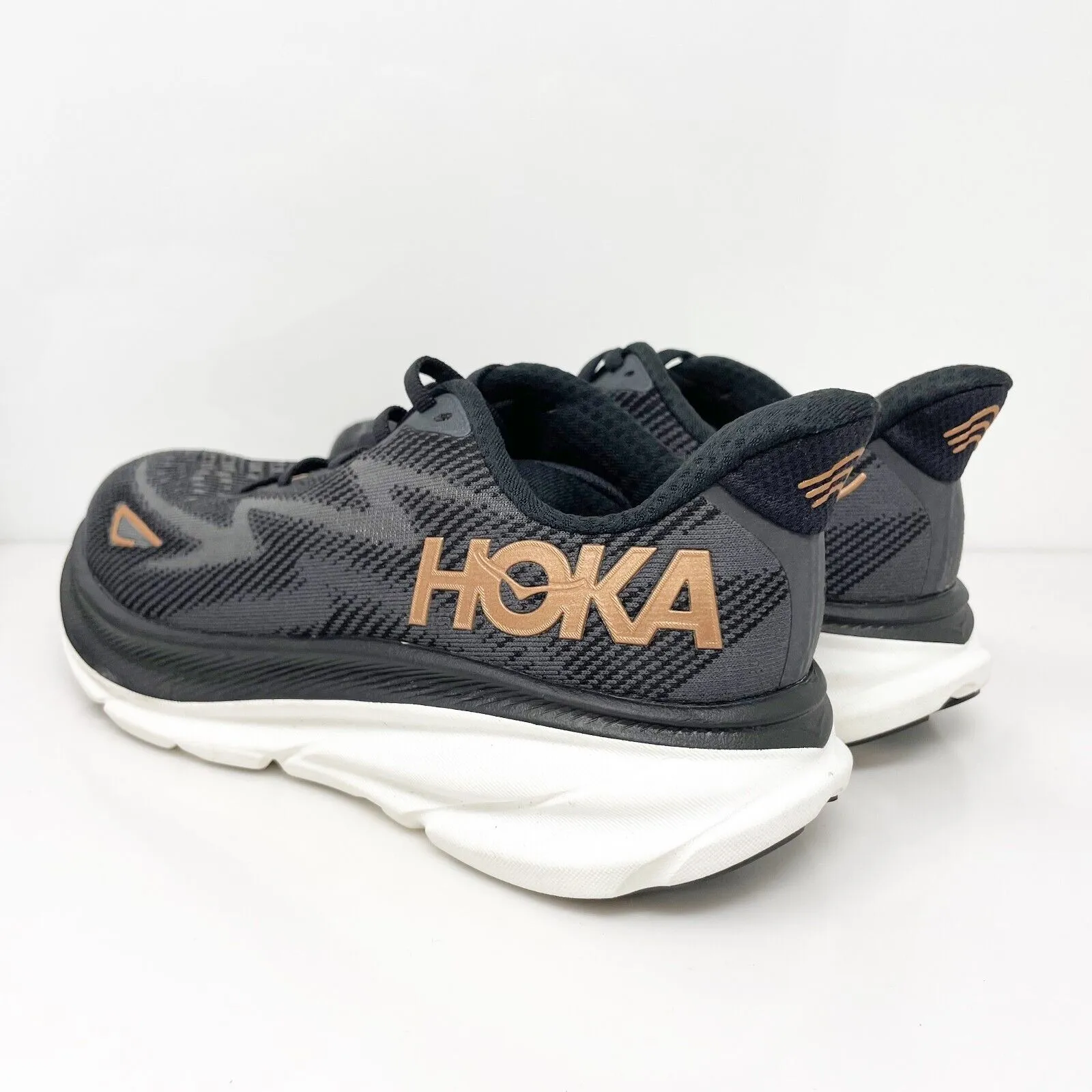 Hoka One One Womens Clifton 9 1132211 BCPPR Black Running Shoes Sneakers 6.5 D