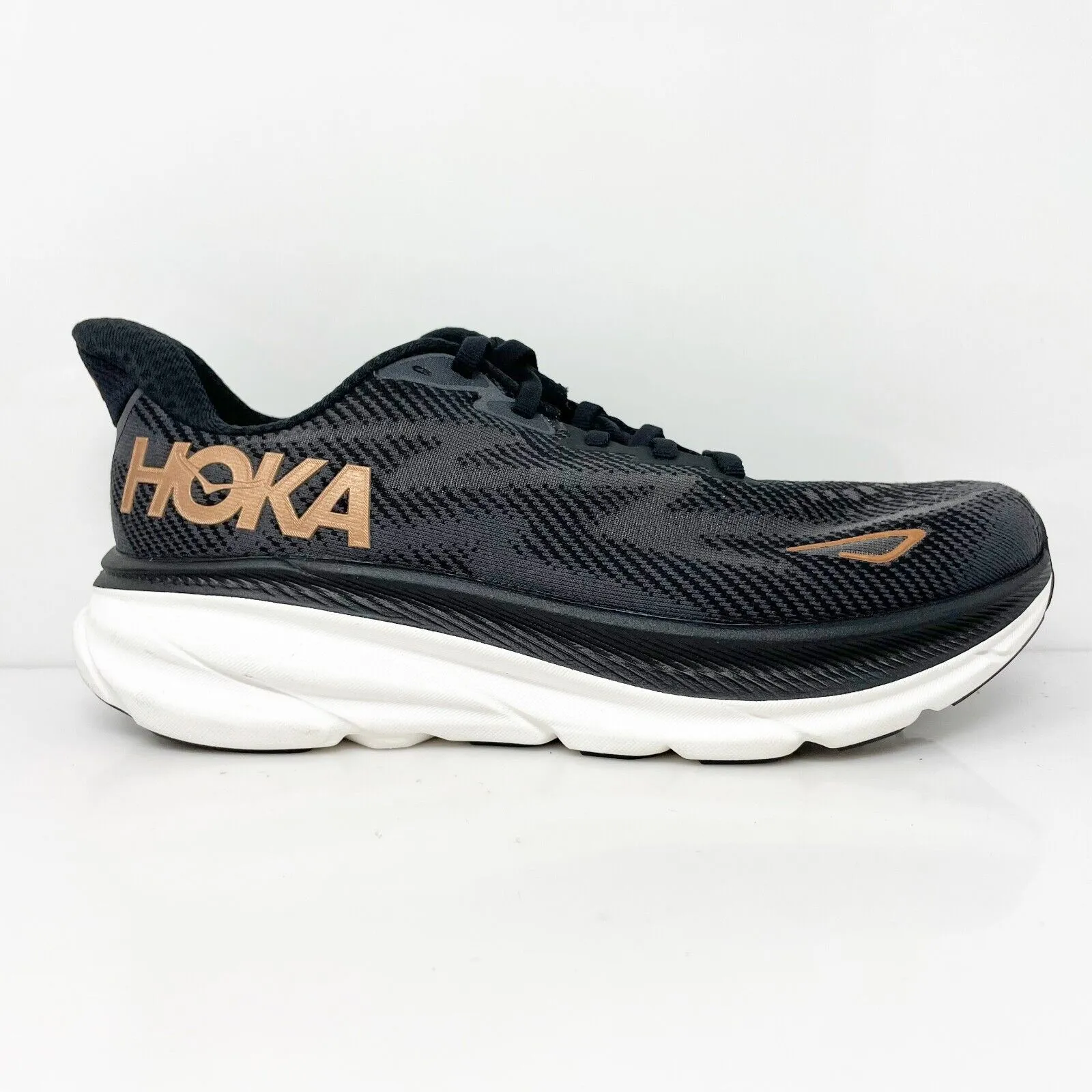 Hoka One One Womens Clifton 9 1132211 BCPPR Black Running Shoes Sneakers 6.5 D