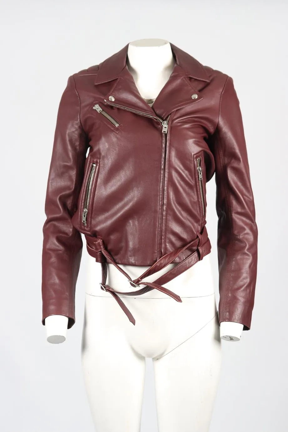 IRO LEATHER BIKER JACKET FR 38 UK 10