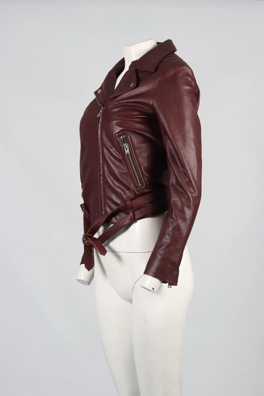 IRO LEATHER BIKER JACKET FR 38 UK 10