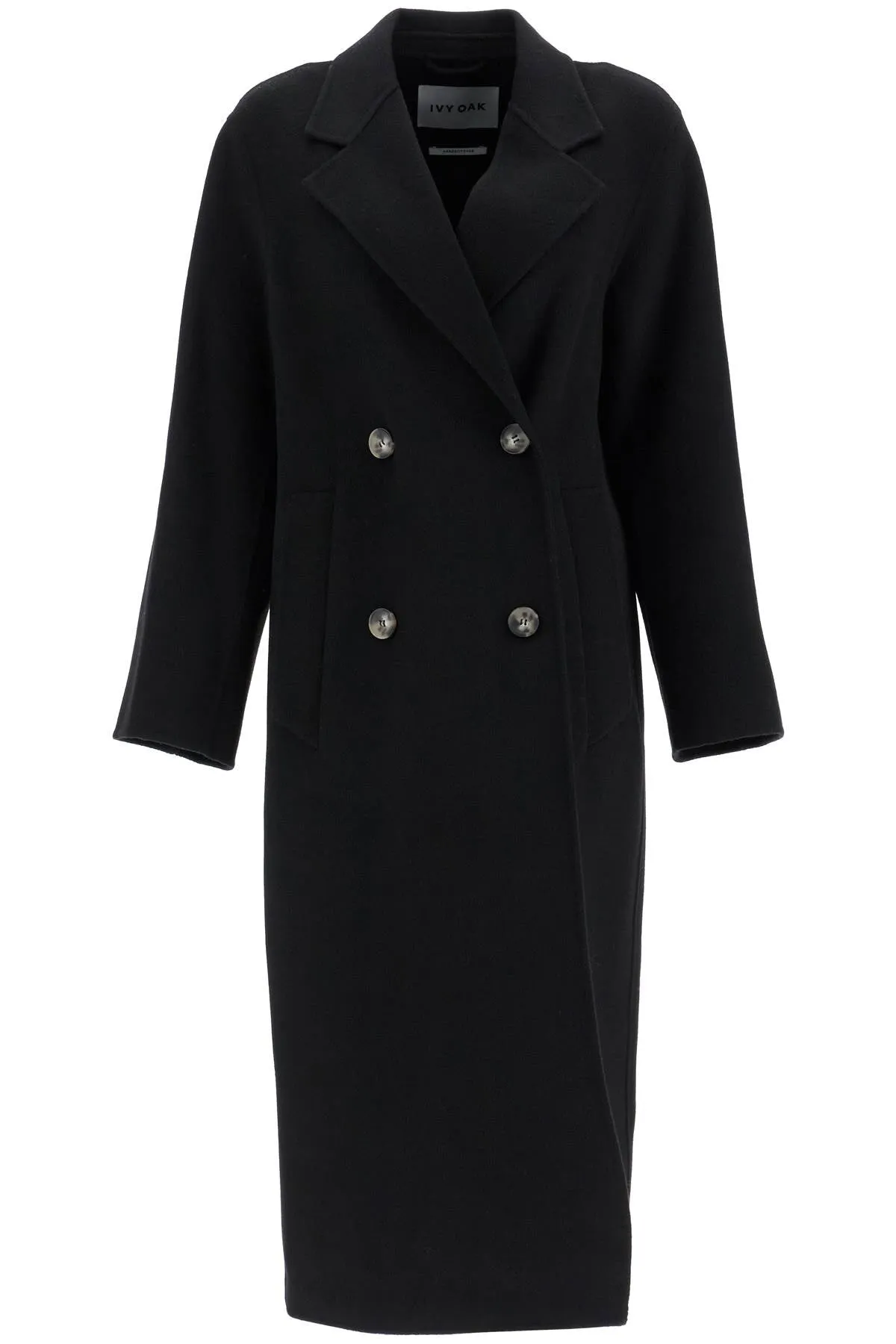 Ivy Oak Clara Double Breasted Wool Coat   Black