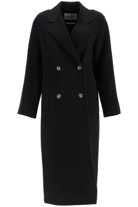 Ivy Oak Clara Double Breasted Wool Coat   Black