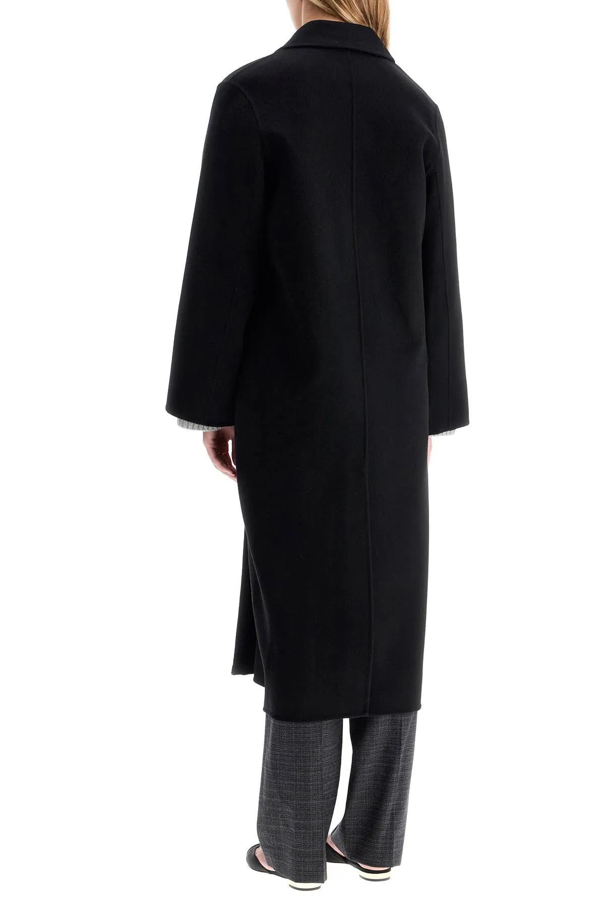 Ivy Oak Clara Double Breasted Wool Coat   Black