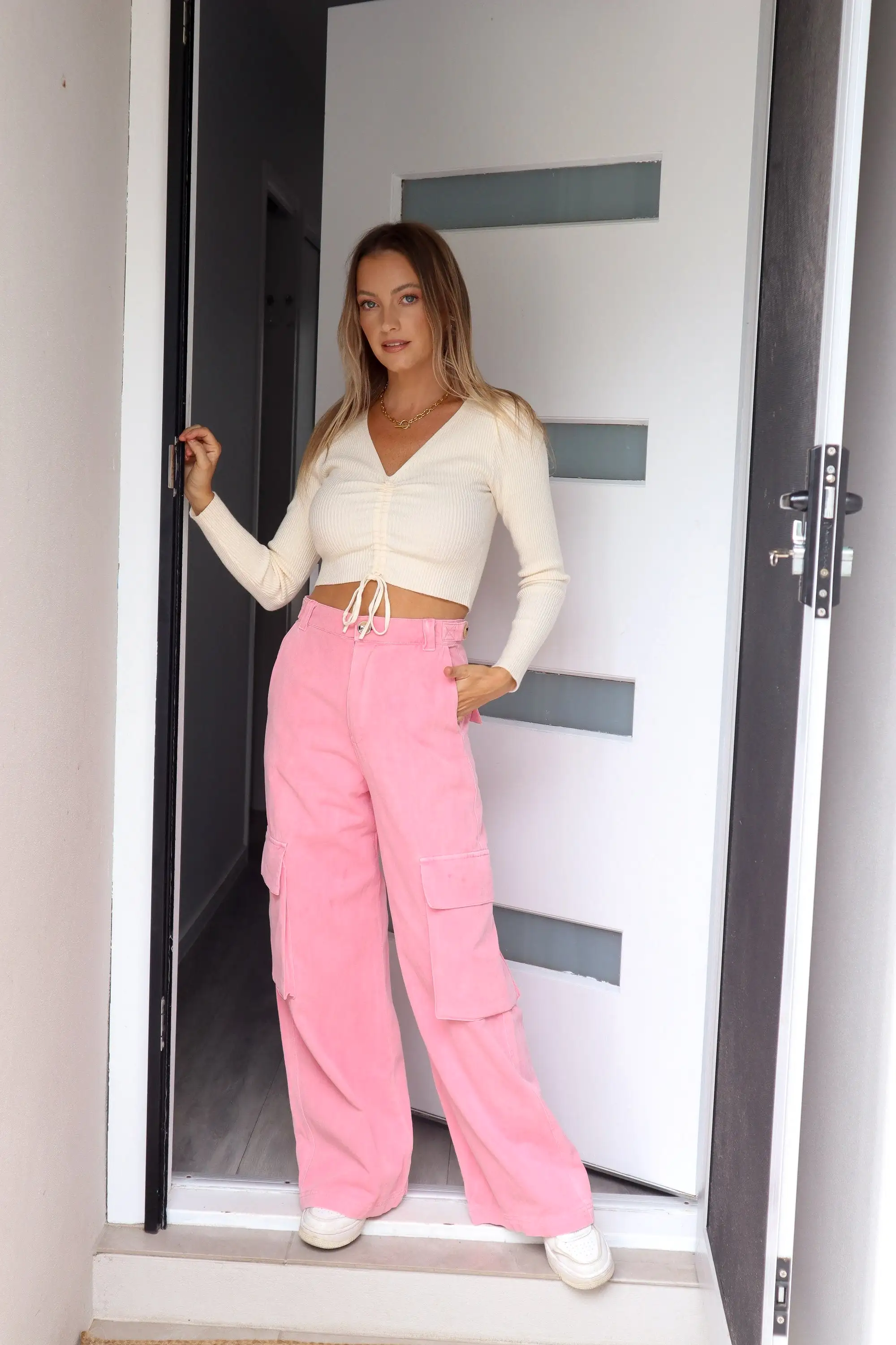 Jade Cargo Pants - Pink