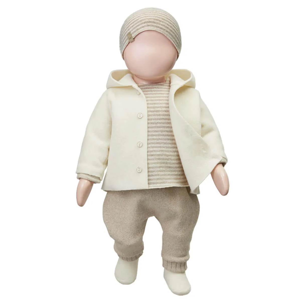 Kids 1+ In The Family Baby Ayala Hooded Jacket - Ecru Cream