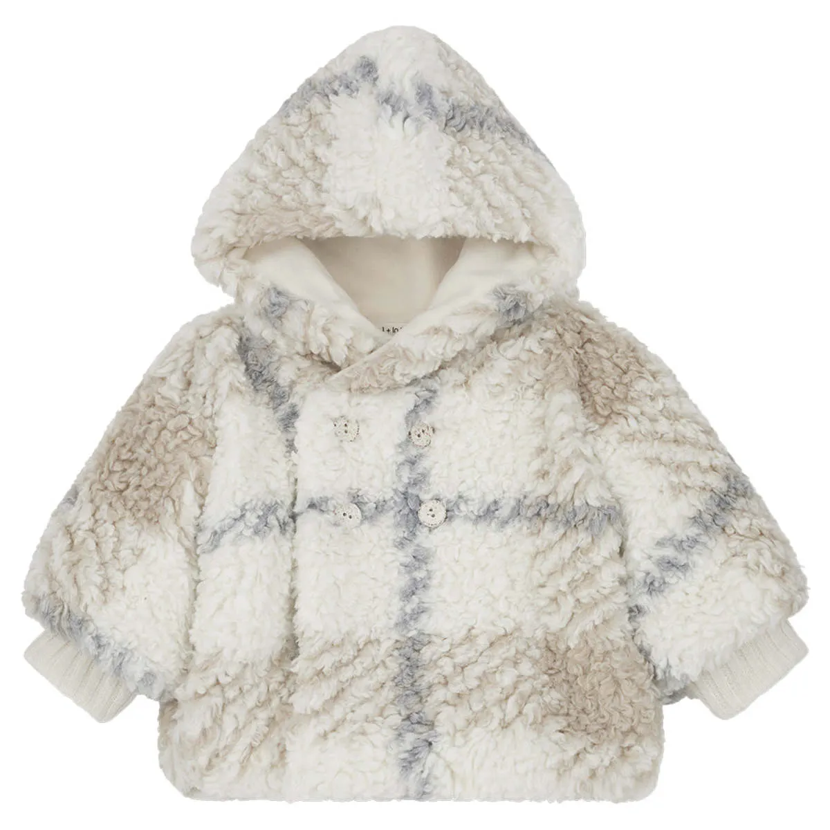 Kids 1+ In The Family Baby Eugene Jacket - Ecru Cream Plaid