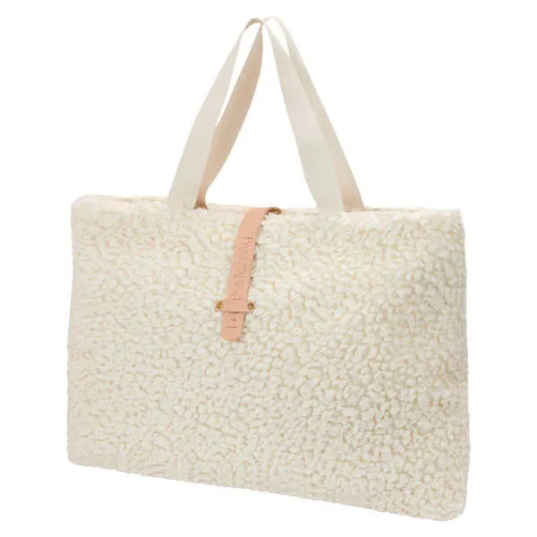 Kids 1+ in the Family Furry Tote Bag - Ecru Cream