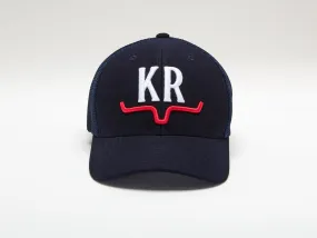 Kimes Ranch Unisex 110 Rise Above Trucker Blue Heather Poly Baseball Cap Hat