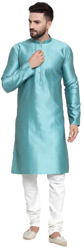 Kurta Pyjama Men Ethnic Wear Indian Clothes Party Wear (Sky Blue)