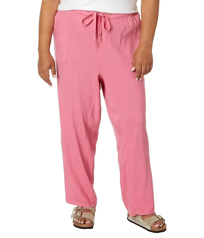 KUT from the Kloth Plus Size Rosalie - Drawstring Pants with Porkchop Pockets in Dawn Pink