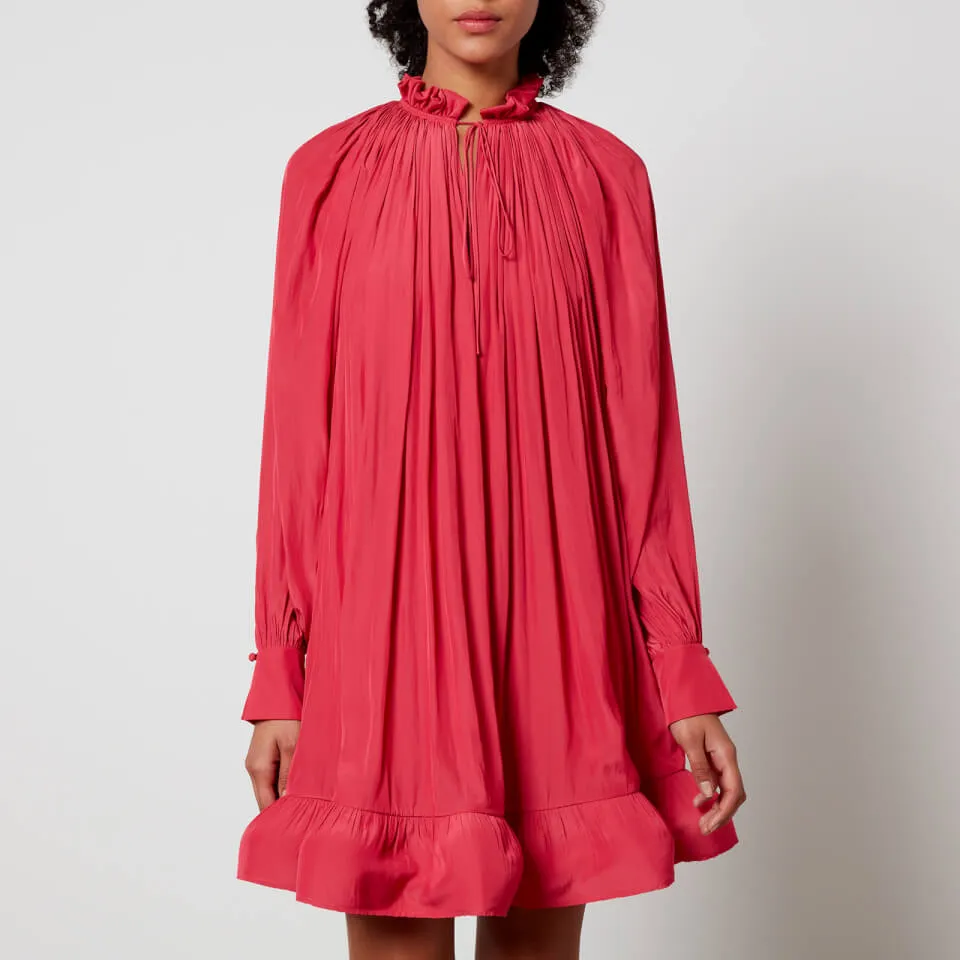 Lanvin Ruffled Charmeuse Mini Dress - FR 38/UK 10 | Coggles