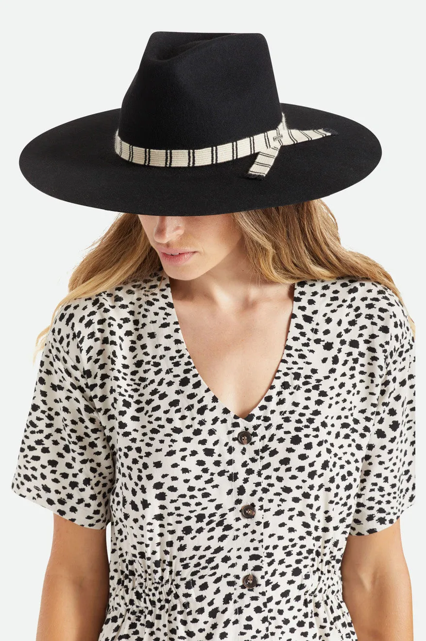 Leigh Felt Fedora - Black