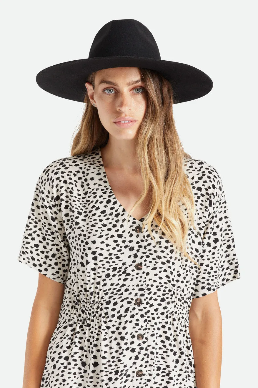 Leigh Felt Fedora - Black