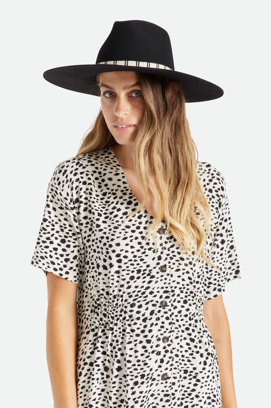 Leigh Felt Fedora - Black