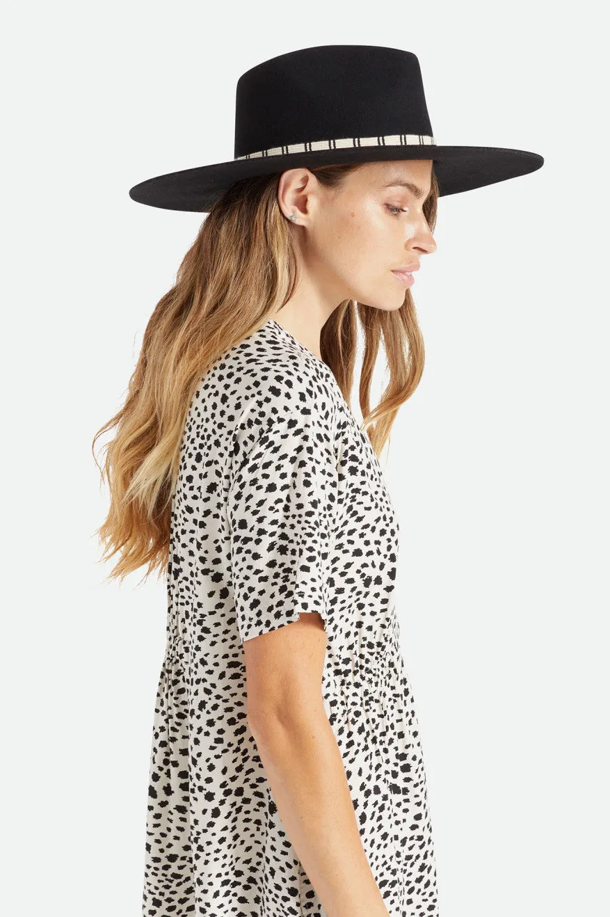 Leigh Felt Fedora - Black