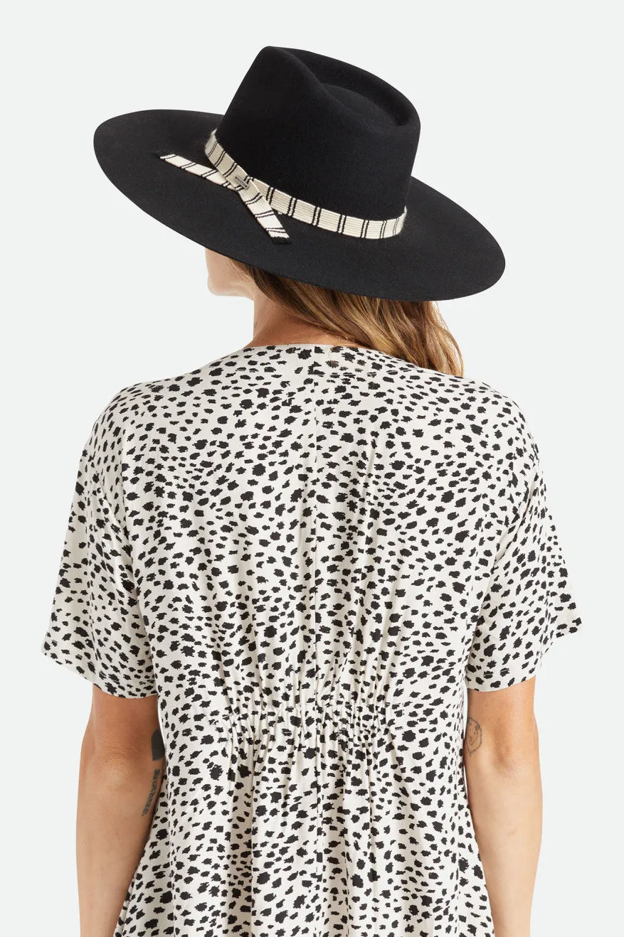 Leigh Felt Fedora - Black