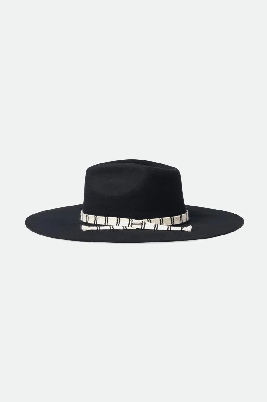 Leigh Felt Fedora - Black