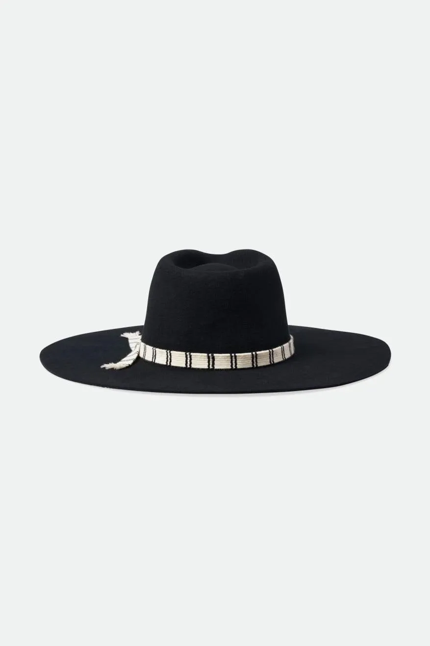 Leigh Felt Fedora - Black