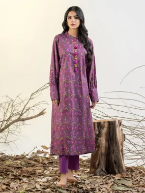 Limelight Winter Unstitched Printed Cotton Single Shirt U3112 Purple