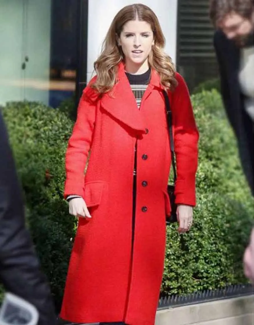 Love Life Anna Kendrick Red Trench Coat | Ujackets.com - 45% OFF