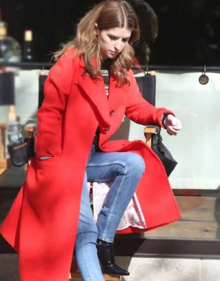 Love Life Anna Kendrick Red Trench Coat | Ujackets.com - 45% OFF