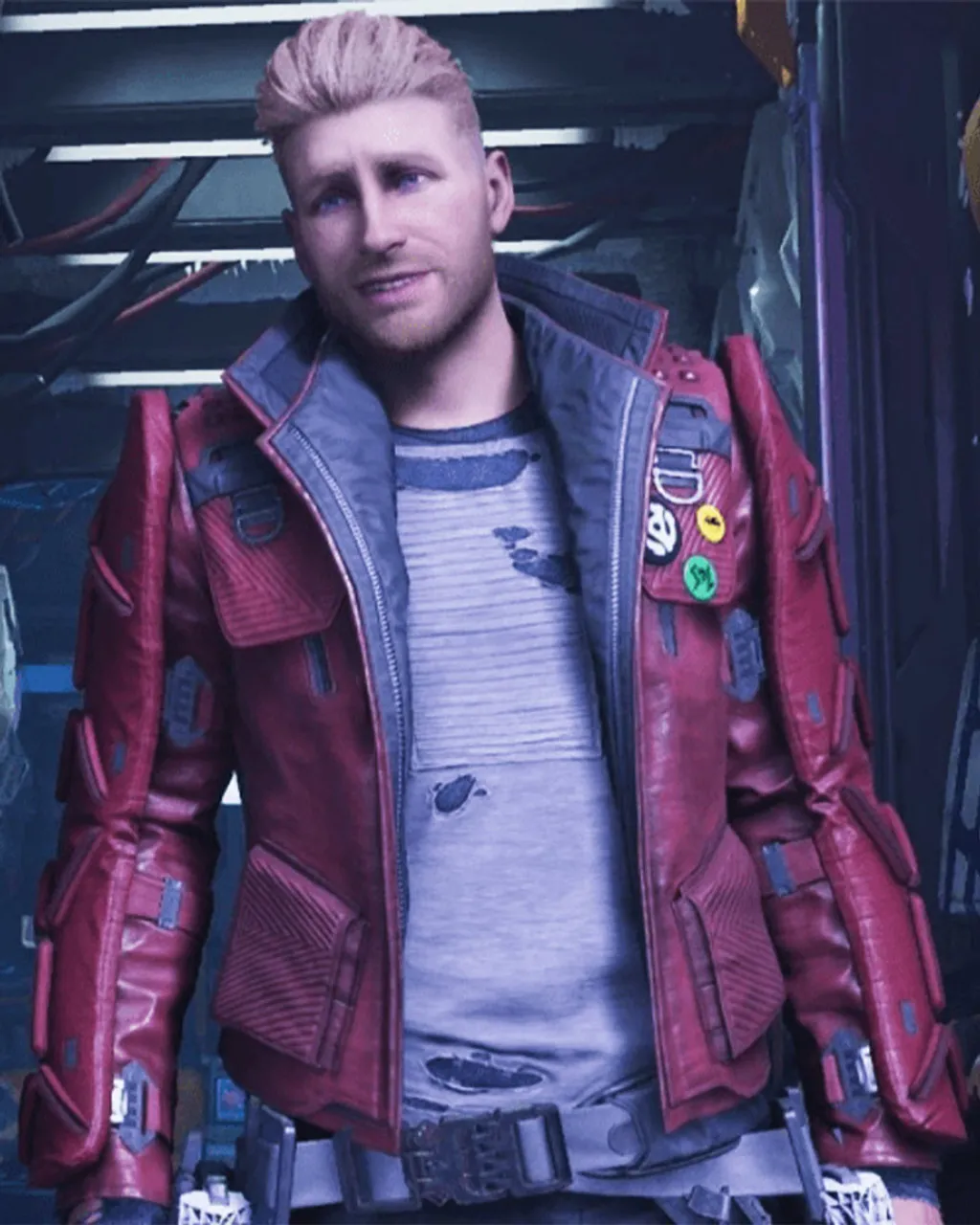 Marvel Guardians Of The Galaxy Game Star Lord Maroon Jacket