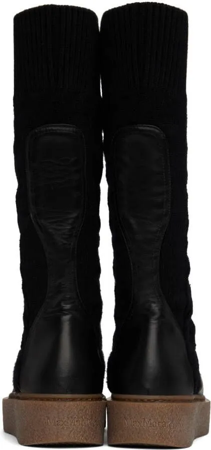 Max Mara Black Braidy Boots