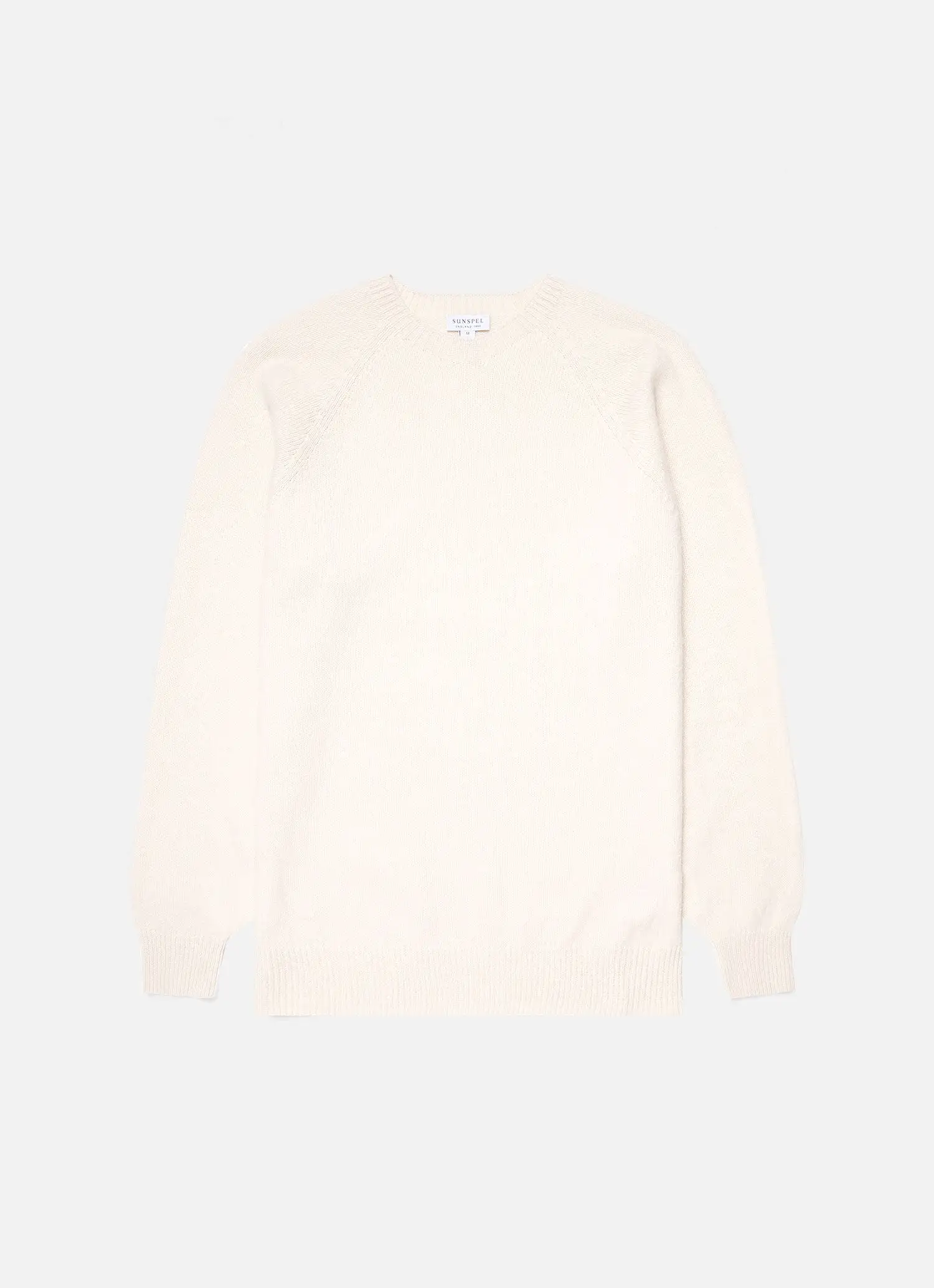 Men's Lambswool Crew Neck Jumper in Ecru