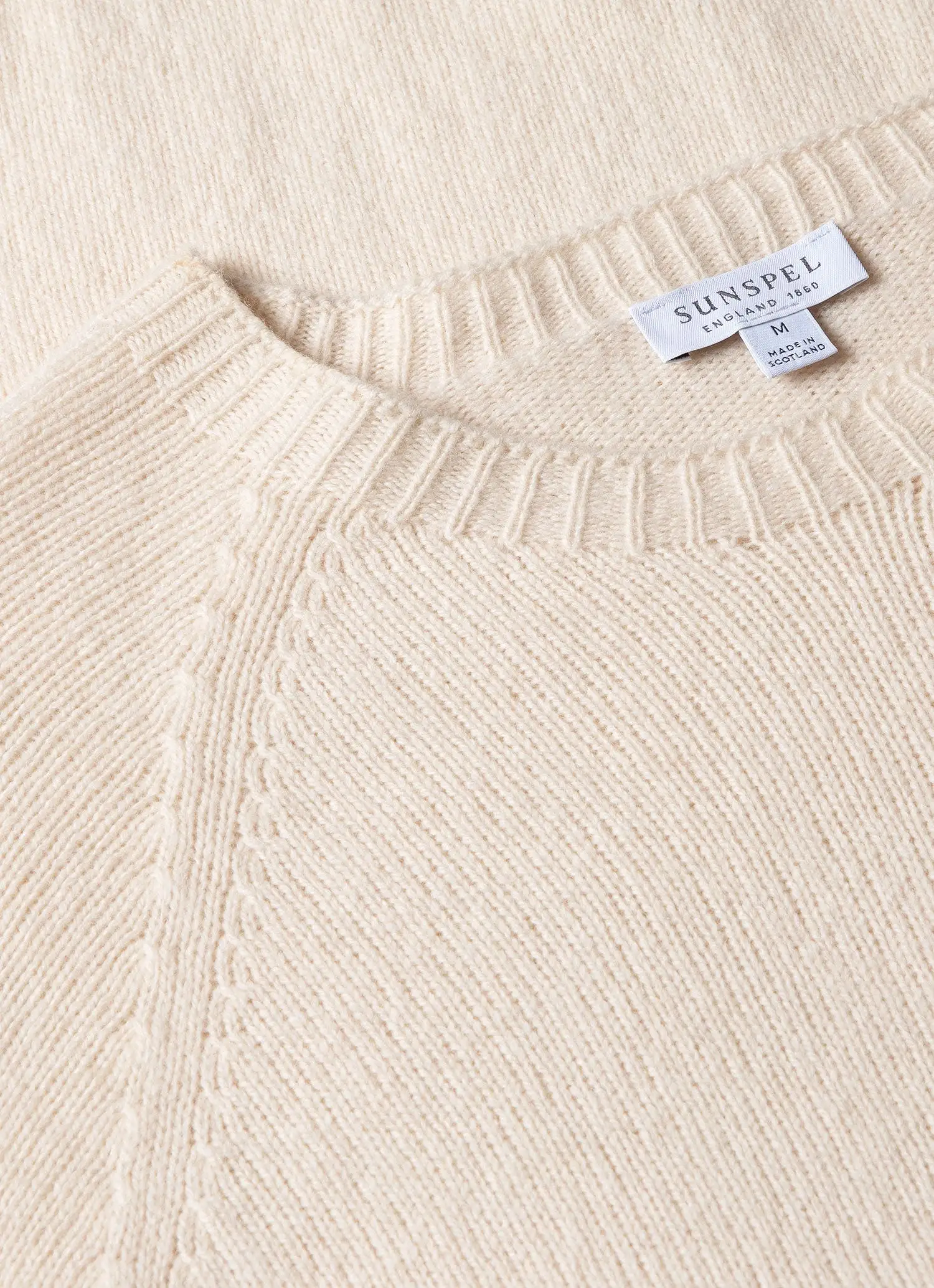 Men's Lambswool Crew Neck Jumper in Ecru