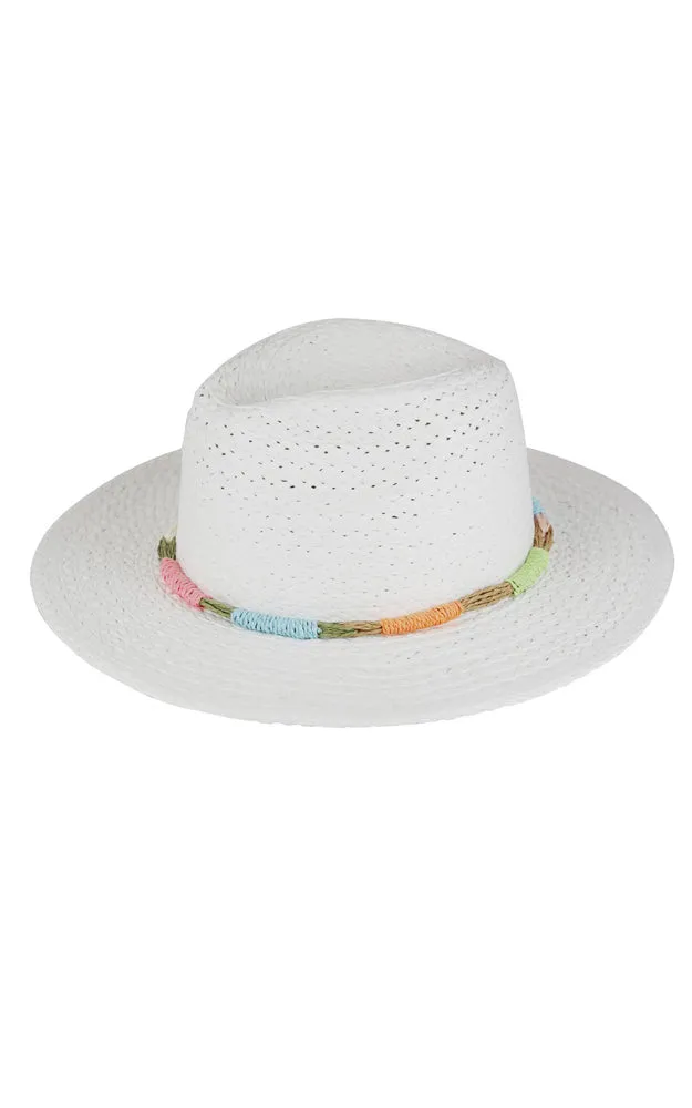 MH0165 MULTI COLOR STRAW BAND STRAW HAT