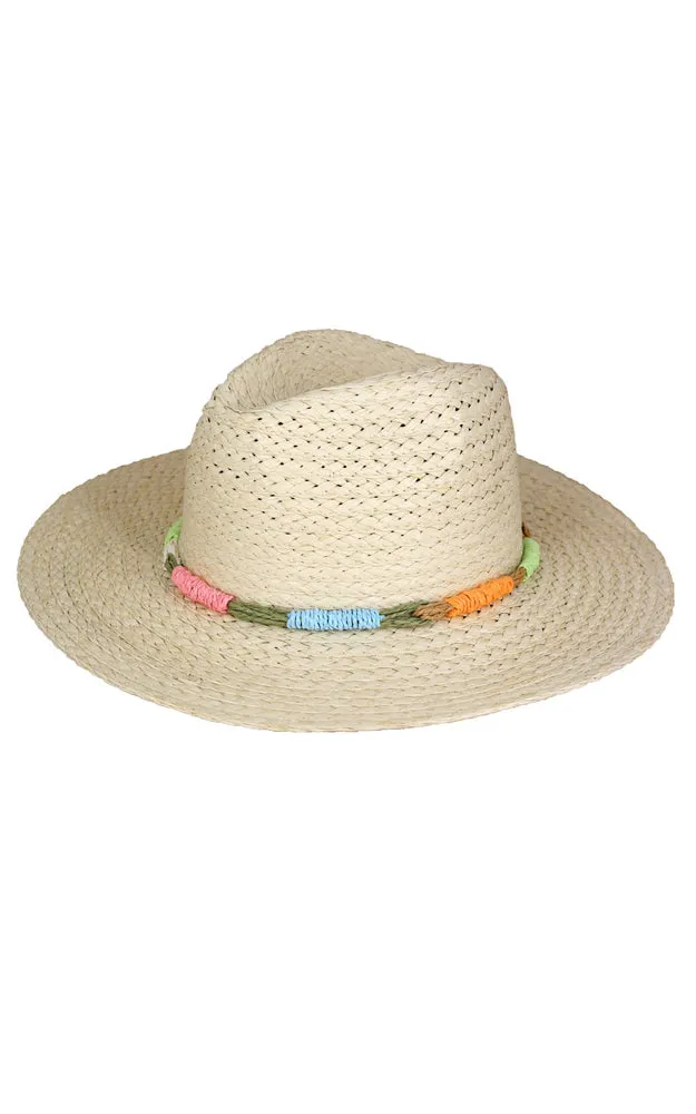 MH0165 MULTI COLOR STRAW BAND STRAW HAT