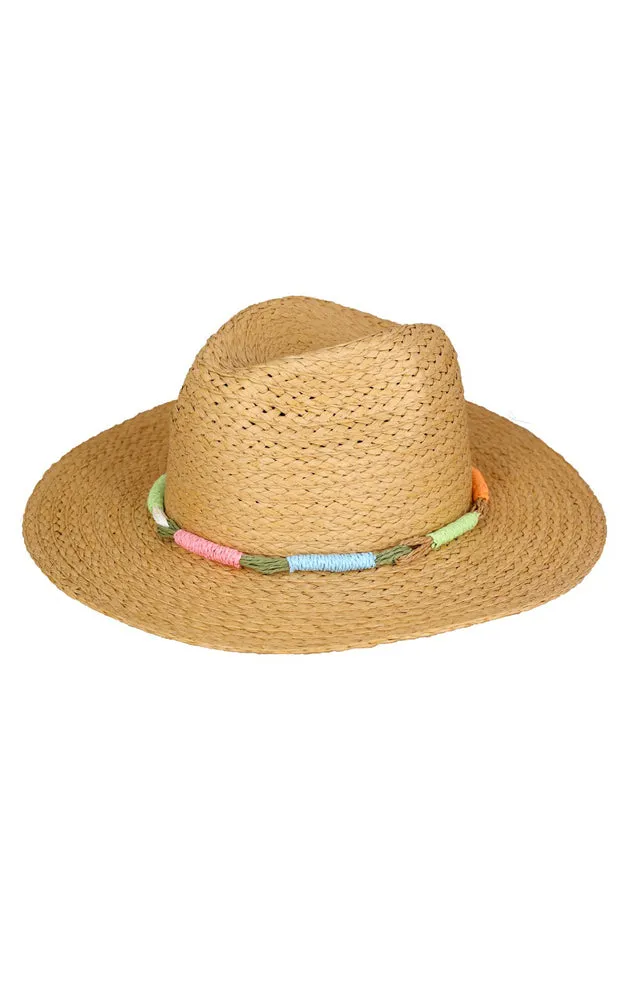 MH0165 MULTI COLOR STRAW BAND STRAW HAT