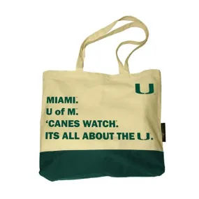 Miami Hurricanes It's All About of the U Favorite Things Tote Bag